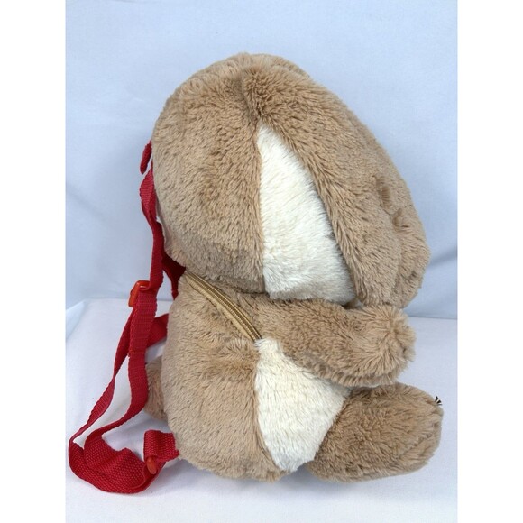 Amuse Pote USA Loppy Bunny Big Rabbit Brown Plush Backpack - Picture 6 of 12